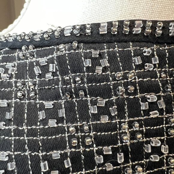 ZOLA Evening Black Fully Beaded Sleeveless Top, Size 12 - Picture 10 of 15